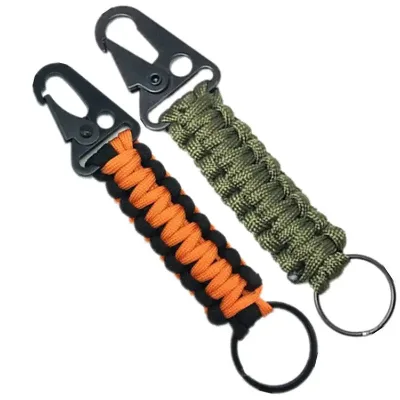 Carabiner Keychain Paracord Keychain Small Aluminum Clip D Ring for Camping Hiking Fishing Key Organizer