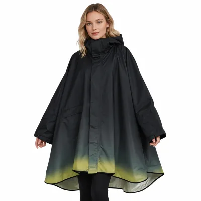 Gradient Adult Cycling Rain Poncho Cloak, Lightweight Foldable Waterproof Raincoat for Outdoor Travel Hiking Mountain Climbing