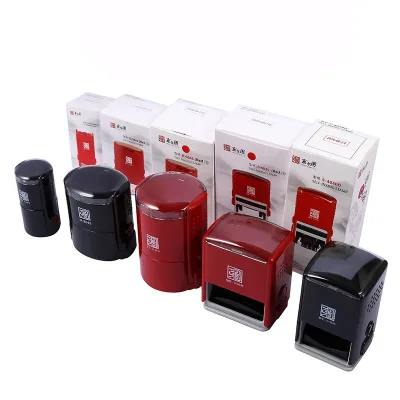 Flip Rubber Machine Pocket Shiny Ink Self-inking Self Inking Stamp with Date