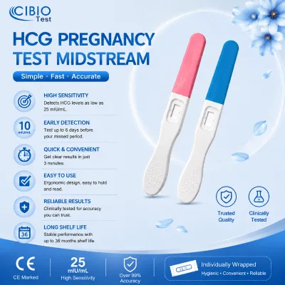 Whole Sales OEM Manufacturer Ovulation Cycle & Ovulation Tracking LH Ovulation Tests Midstream