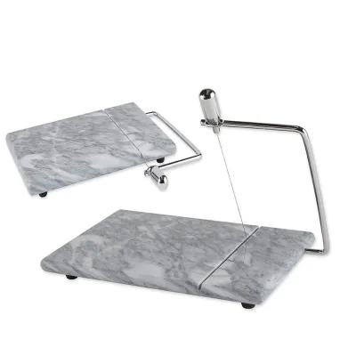 White Marble Cheese Slicer Stainless Steel with Replacement Wires Cheese Cutters for Soft Cheese