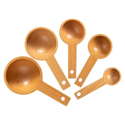 Wooden Measuring Spoons for Kitchen Baking and Cooking Stocked Utensil for Tea & Coffee