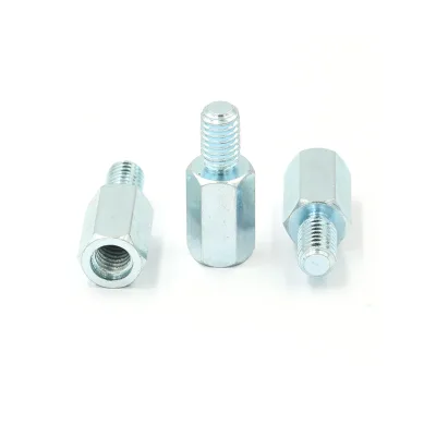 Custom Carbon Steel 4-40 1/4-20 8-32 6-32 10-24 Inch-to-Metric M3 M4 M5 M6 Male-Female Hex Thread Adapter Male Female Standoff