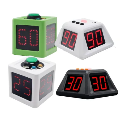 Multi Usage 4-sided Desktop Digital Chess Poker Timer Programmable LED Display Mahjong Board Game Countdown 30 Second Shot Clock
