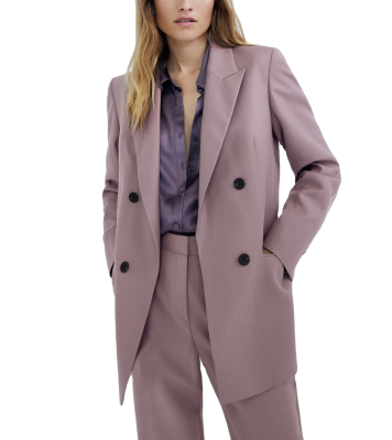 High Fashion Design Long Sleeve blazer Purple Color Women Sexy Slim Fit Women Office Clothing blazer Women
