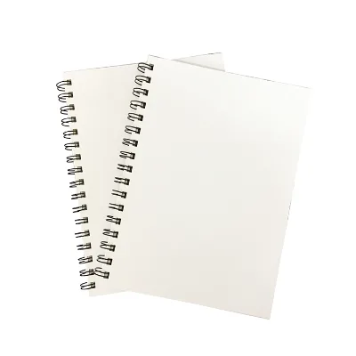 White Cover A5 Spiral Notebook Hardcover Notebook Blank Drawing Notebook