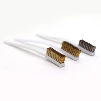 Stainless Steel Wire Nylon Straw Cleaning Brush with Plastic Handle