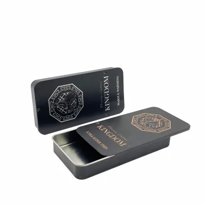 Customized Rectangular Solid Perfume Tin Box Metal Lip Balm Packing Embossed Logo Recyclable Candy Mint Pill Use