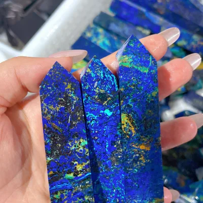 Wholesale High Quality Natural Crystal Azurite Tower Crystal Meditation and Healing Stone for Decor