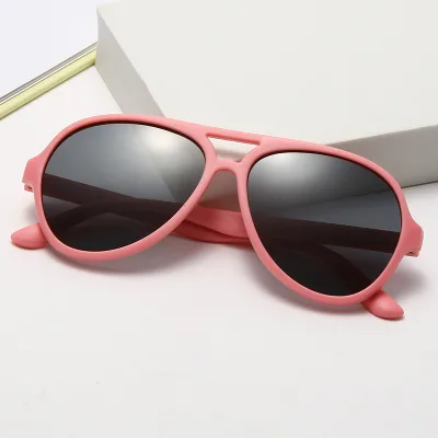 2026 New Arrived Colorful Flexible Silicone Vintage Polarized Kids Boys Sunglasses