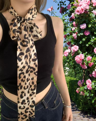 Custom Various Style Head Scarf Hair Neck Scarves for Women Purse Bag Scarfs for Handbags Silky LongThin Satin Headscarf Fashion