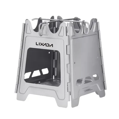 Outdoor Mini Fire Pits Foldable Ti Bonfire Stove Hinge Wood Burning Stove for Camping Hiking