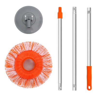 4 Sections Connected Pole Cleaning Mop, Mops for Floor Cleaning with Reusable Head,  Wall Mop for Household Cleaning
