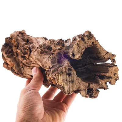 Professional Dead Wood Landscape Design Real Dead Wood Landscape Ornament Natural Hollow Tree Hole for Amphibians