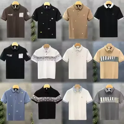 High Quality Men's Short Sleeved T-shirt Pocket Style Dad Summer Polo Shirt Manufacturer Wholesale Supply