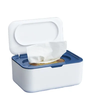 Innovative Plastic Wet Wipes Dispenser With Airtight Lid | Multi-purpose Desktop Tissue Organizer | Napkin & Mask Storage Box