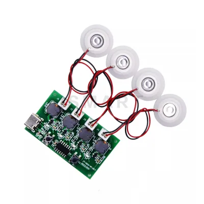 Type-C USB Four 4 Spray Humidifier Module DIY Humidifier Control Board Atomizer Drive Board Four Way Ultrasonic Drive Board