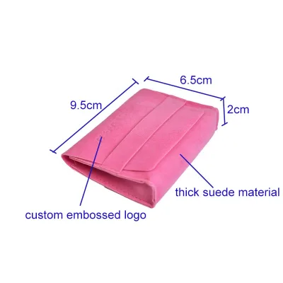 Custom Embossed logo 3D Envelope Perfume Packaging Dust Bag Fabric Pouch with Strap