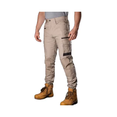 REINFORCED CANVAS STRAIGHT MID WAIST KNEE PAD INSERTS TRIPLE STITCHING MULTI POCKETS WORKWEAR STRENGTH TROUSERS