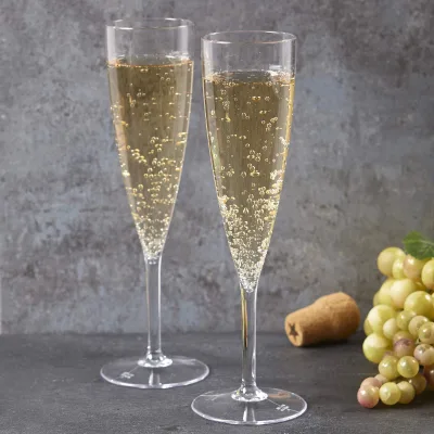 Crystal-Like Plastic Champagne Flutes Premium Frosted Plastic Champagne Cups for Wedding Toasts