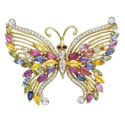 Extra LargeBrooches Rhinestone Crystal butterfly Brooch
