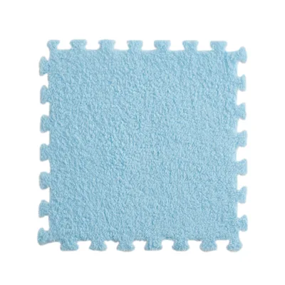 DIY Washable Baby Play Mat Plush Carpet Factory Sale Interlocking Floor Mats Tiles Eva Puzzle Hairy Rug