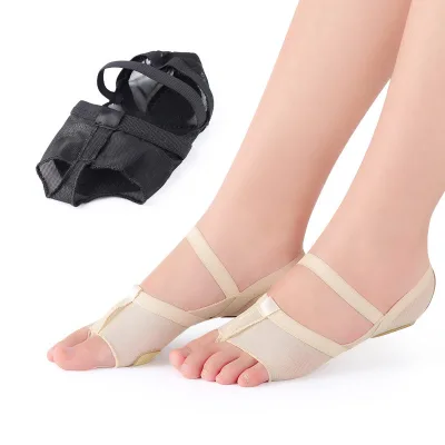 Girl and Women Professional PU Leather Foot Thong for Belly Ballet Dancer Training Shoes