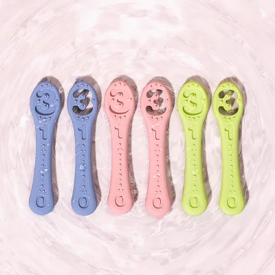 BPA Free Food Grade Soft Easy Clean Silicone Baby Spoon Training Spoon With Customization Design