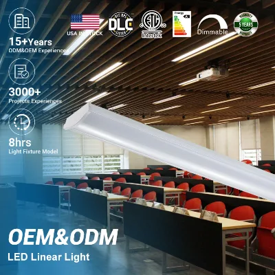 Easy Install 2ft 4ft 5ft 6ft 8ft 20w 30w 40w 60w 80w Waterproof Led Triproof Light Indoor Led Batten Tubes