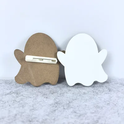 Hallloween Custom Button Parts Sublimation MDF Badge Blank Buttons Badge Pin