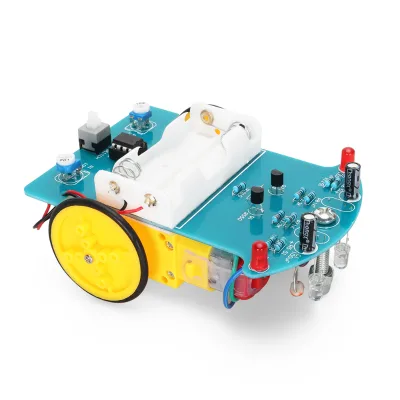 New STEM Robot Kit Traceable 2WD Robot Starter Kit DIY Bulk Unassembled PCB/PCBA IC Electronic Education Robot Kit for Kids