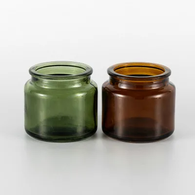 Apothecary Candle Jar Manufacturer Thick Glass Candle Container 10oz 12oz, 14oz,16oz Big Candle Jar Amber Candle Jars