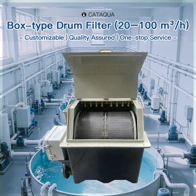 50m³/h Compact High-Capacity Automatic Backwash Nylon Mesh Drum Filter China for Aquaculture Machine Aerators RAS