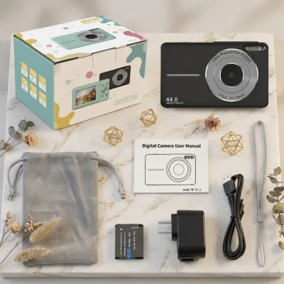 44MP FHD 1080p Digital Camera with 16X Digital Zoom and 4K Video Resolution Portable Digital Camera
