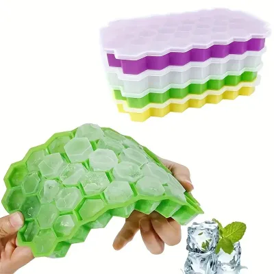 Silicone Food-Grade Freezer Proof Honeycomb Ice Tray with Quick-Freezing & Easy-Release Mold