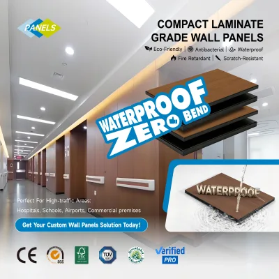 Glossy Matte Textured Finish Customizable Waterproof Fire Resistant High-pressure Laminate Modern Design for Office Building