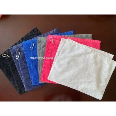 Factory price microfiber water absorbent towel, sports towel, Golf towel with hook
