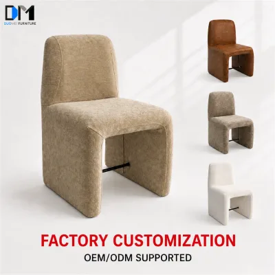 DM Modern 2 Pieces Carton PU Leather Dining Chair with Panel Legs for Restaurant Hotel and Home Decor Wholesale