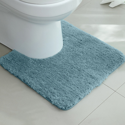 Thickened Toilet Mats Absorbent Waterproof Bath Mats Bathroom Floor Mat Non-slip Bedroom Door Mat U-shaped Toilet Foot Mat