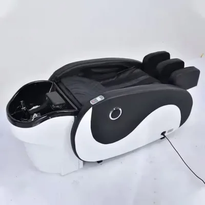 Cross-border Fully Automated Electric Intelligent Massage Shampoo Bed Light Luxury Design Leather Material Hair Salon Commercial