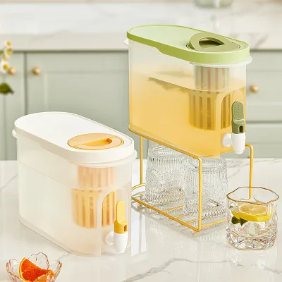 High Quality 3.9L Capacity Water Jugs Summer Refrigerator Plastic Water Bottle Cold Kettle with Tap