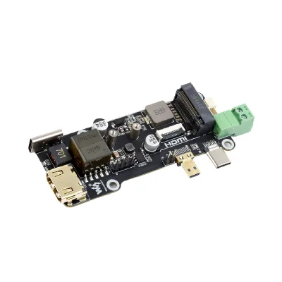 Chipboard Waveshare Pi5 Connector Adapter (E) Micro Board for Raspberry Pi 5, 4k Output, PoE Powered, Pcie to M.2 Nvme 4K Output