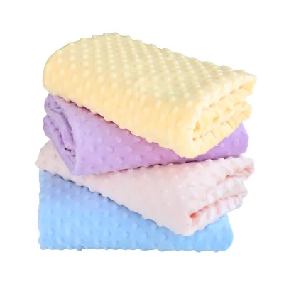 Custom Minky Baby Blanket for Girls Soft Lightweight MicroMink Fleece Blanket Double Layer Dotted Backing Breathable Blanket