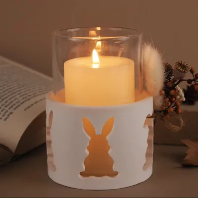 DIY Crystal Stone Candlestick Resin Silicone Mold Candle Cup Making