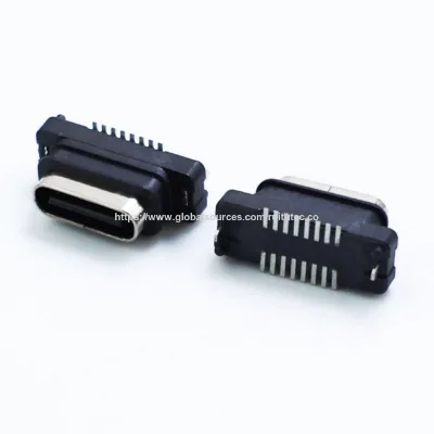 USB Type C waterproof connector Female Socket Connector 16Pin