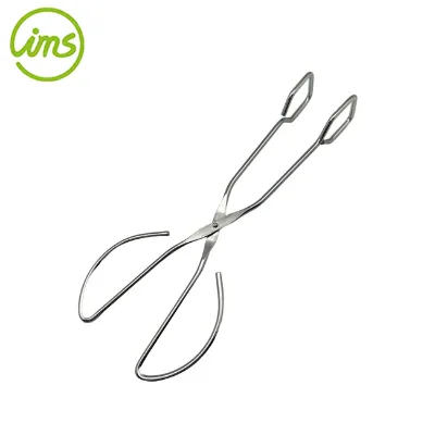 Stainless Steel Long Scissors BBQ Grilling Tongs Metal Tools