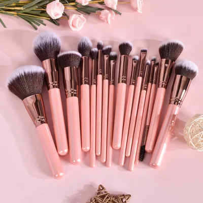 Multifunctional 8/12/18/30pcs Cross-Border Makeup Brushes Wooden Handles for Face Lips Loose Paint Eye Shadow Brushes Beauty