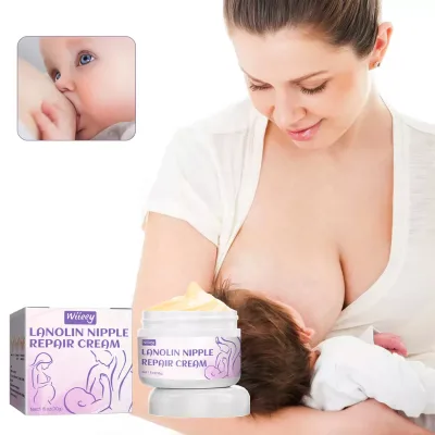 Private Label Deep Nourishing Soothing Pain Nipple Care Anti-Crack Herbal Lanolin Nipple Repair Cream for Breastfeeding
