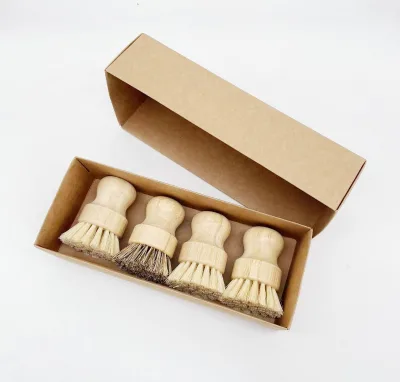 High Quality Natural Bamboo Pot Scrub Brush Kitchen Wooden Utensil at Low Price