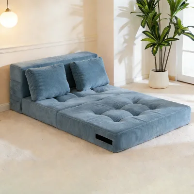 Practical Convertible Floor Chair Reclining Foldable Lounge Chair Soft Lazy Sofa Bed for Living Room Home Furniture